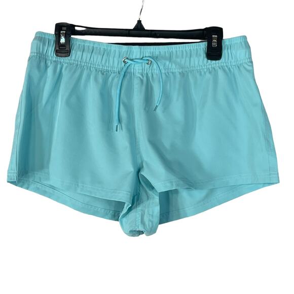 Kyodan Swim Large Board Shorts UPF Quick Dry Elastic Waist Drawstring Turquoise - Picture 1 of 5